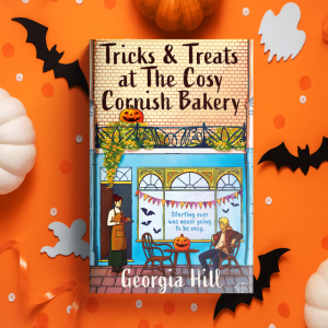 Welcome to another Weekend Read. This week’s featured book is the romantic novel, Tricks & Treats at the Cosy Cornish Bakery, by contemporary women’s fiction author Georgia Hill. 