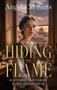 My Weekend Read this week is Hiding the Flame by historical fiction author Angela M Sims which is set in Florence, Italy.  Isn't the cover striking! Angela is going to tell us a b it about the book and what inspired her to write it. So grab yourself a cuppa, get cosy and let's get chatting to Angela.